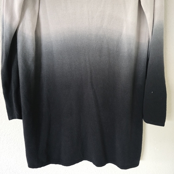 Roamans Womens Oyster Ombré Ribbed Sweater Dress Sz M Long Sleeve Knit - Picture 6 of 10